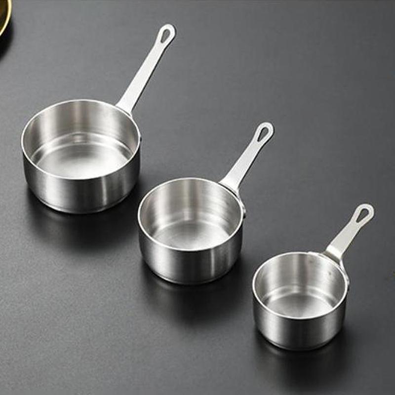 Measuring Cup Stainless Steel Sauce Cup Non-Rust 50/80/100Ml Seasoning Bowl With Handle Mini Sauce Pan Gravy