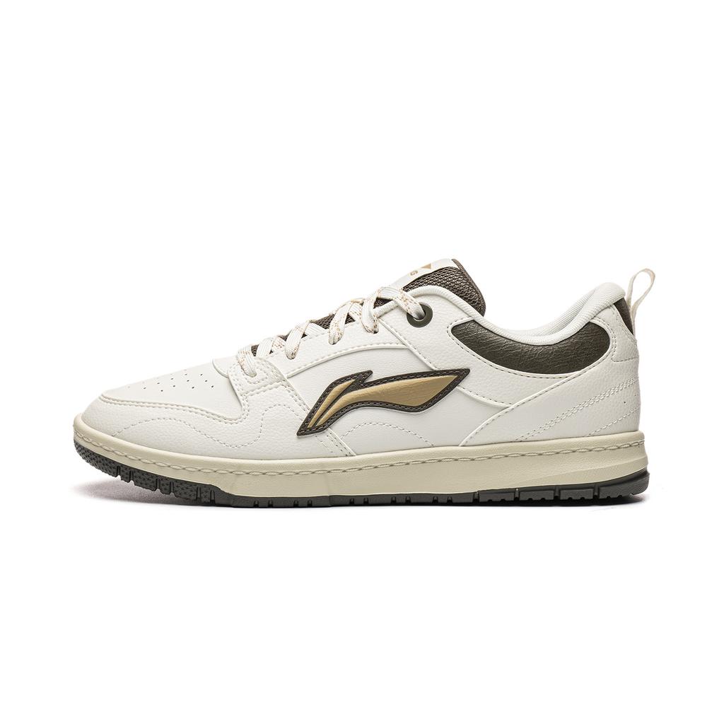 Li Ning Tianji LITE Skateboard Shoes Men's Low Top Coconut Milk White/Dried Pine Green AGCW253-4