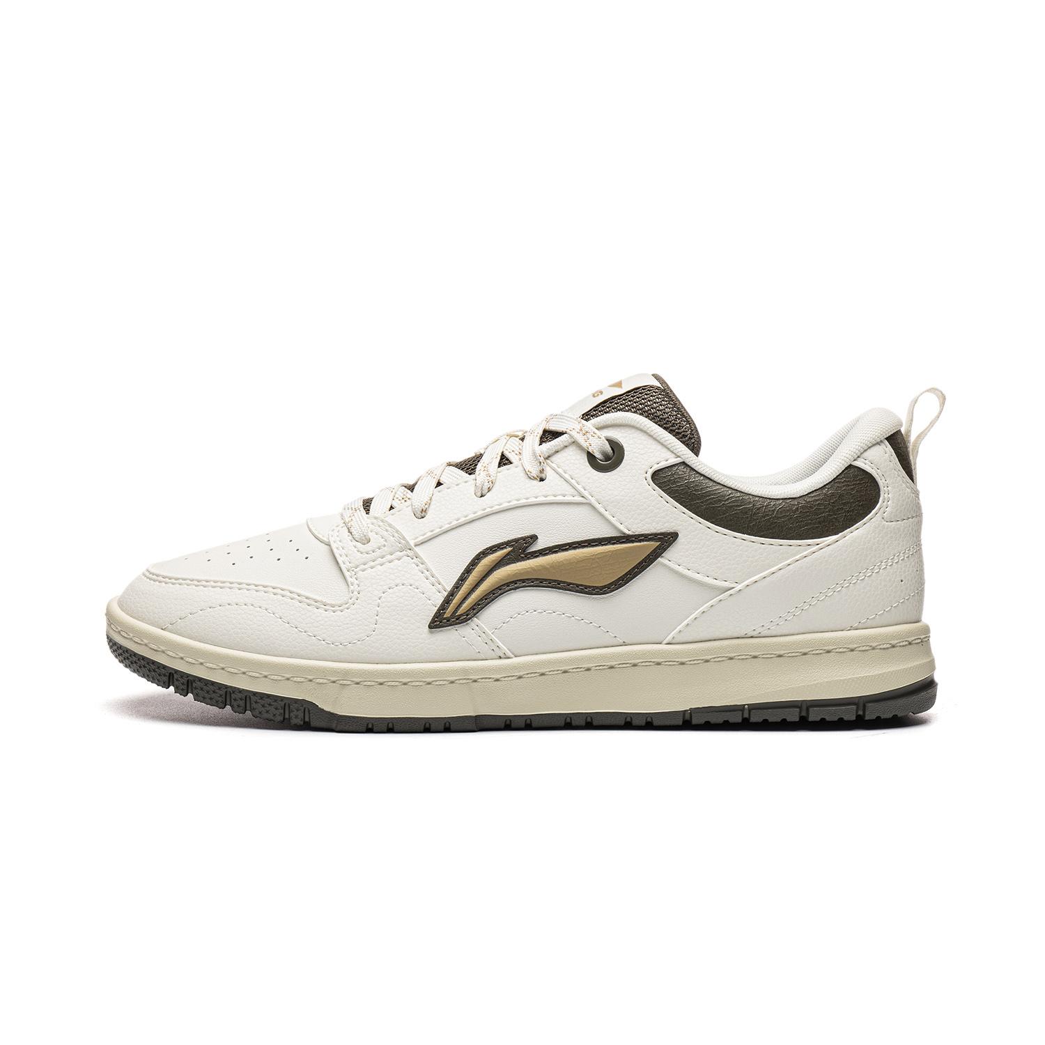 Li Ning Tianji LITE Skateboard Shoes Men s Low Top Coconut Milk White/Dried Pine Green AGCW253-4 43