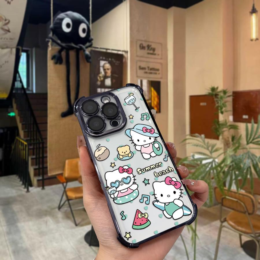 Sanrio TK Full Coverage Electroplated Black Case for Apple 14PM iPhone XS Max