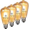 Zohadtak 10W Edison Filament LED Bulb, E26 Base, 100W Equivalent, 2700K Warm White, Wide Beam, 360-Degree Illumination, ST64 Brown, Classic Retro