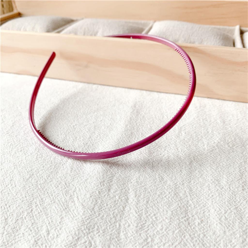 Bright Color Hairband Women Plastic Solid Color Thin Edge Toothed Non-slip Hair Hoop Headbands Girls Hair Accessories