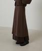 LMOOD WOMEN Cupro Drape Two-Way Skirt Sepia Brown