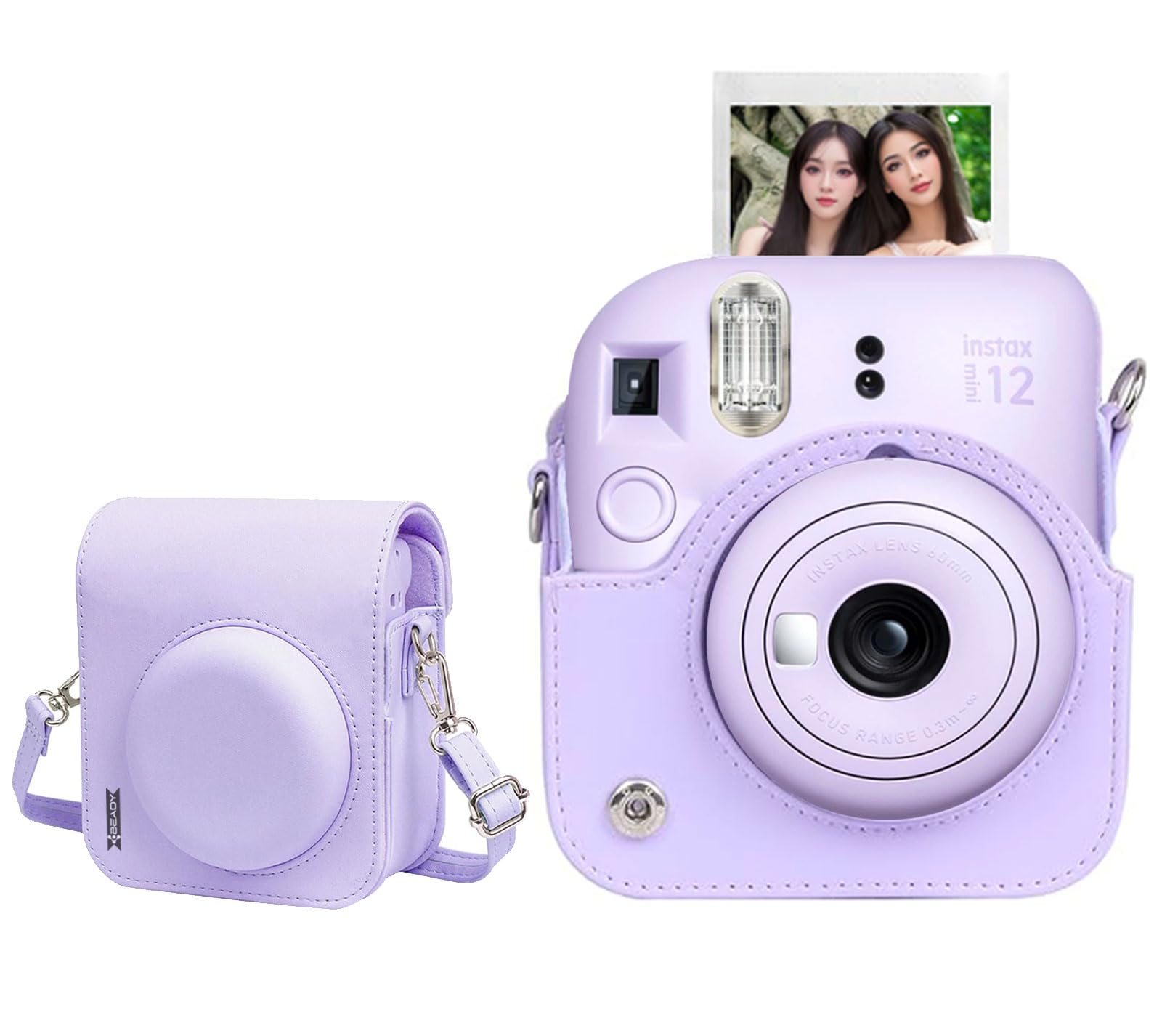 

Спеціальний футляр для камери FUJIFILM Instax Mini 12 BEADY Instant Camera Protective Cover із захистом від подряпин і плечовим ременем, фіолетовий