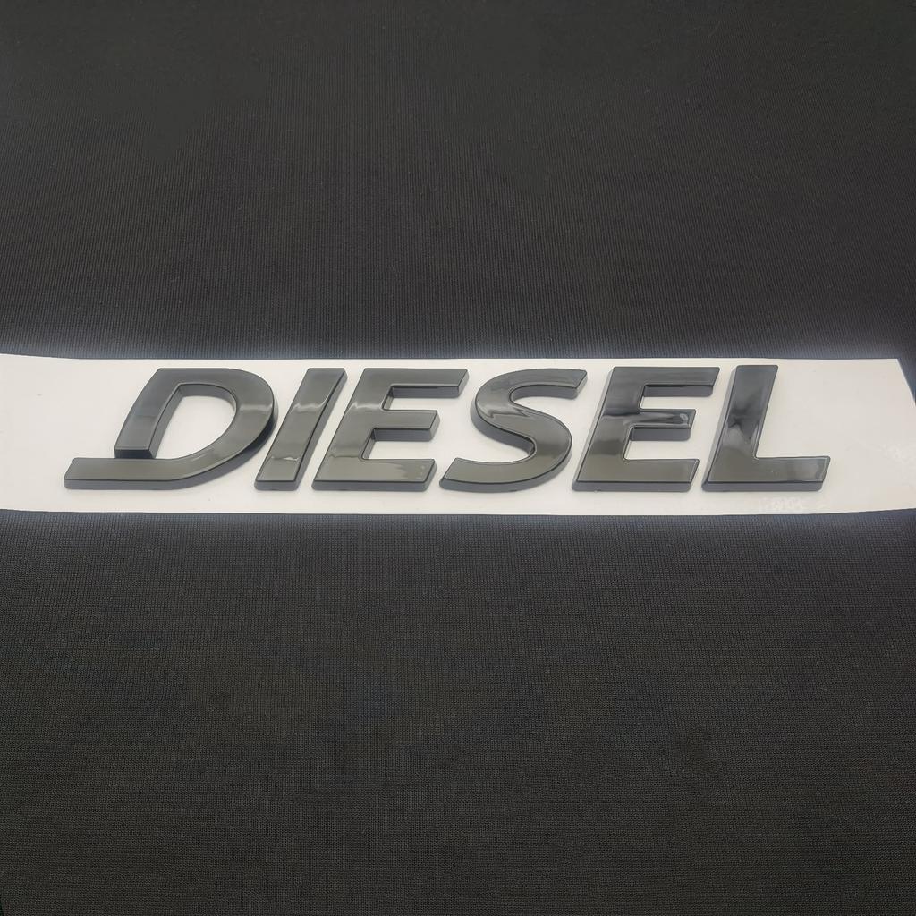 1 Stück 3D ABS DIESEL Buchstaben Logo Auto Heckklappe Seitenkotflügel Emblem Abzeichen Aufkleber für Dieselfahrzeug