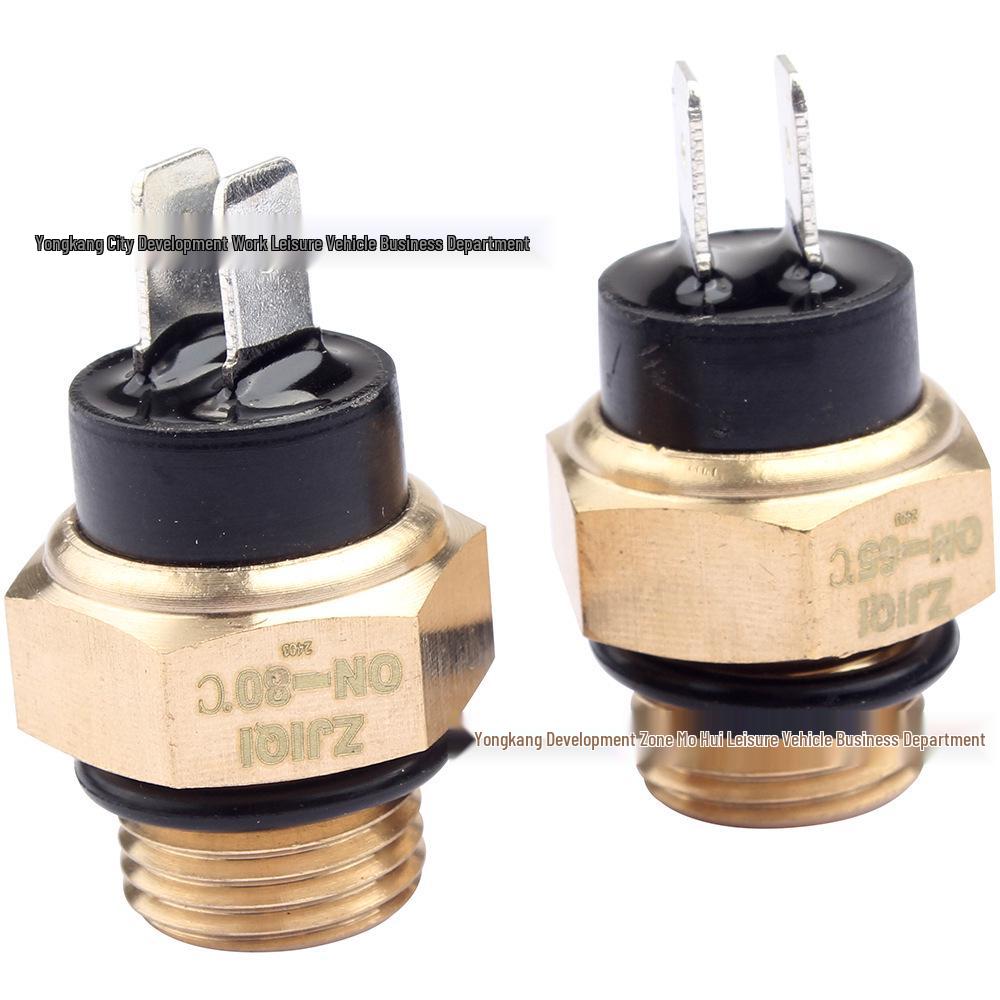 

Dual Angle Thermostat Sensor Fan Switch for Off-road ATV, Motorcycle, and Beach Buggy - 16mm, 65°/80° 65° Dual Angle Thermostat Sensor Fan Switch