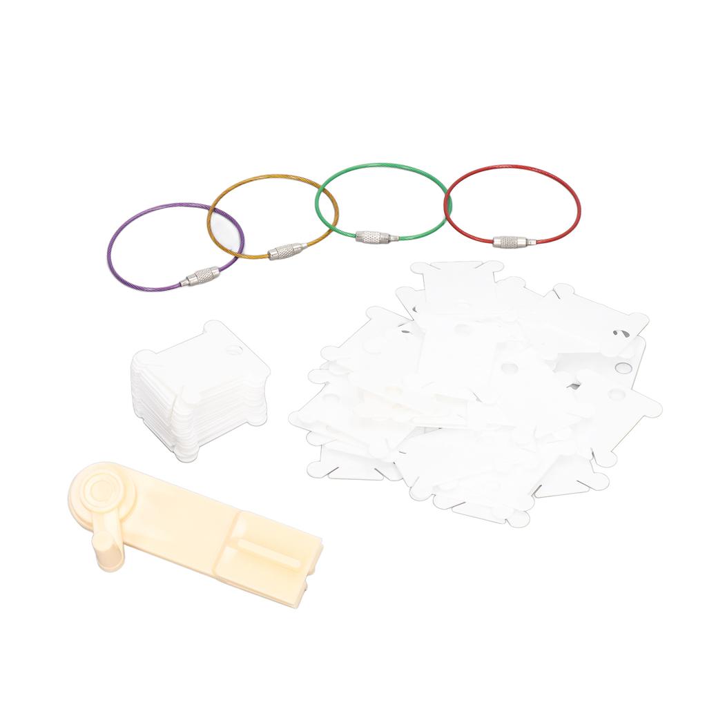100pcs Plastic Floss Bobbins with Manual Bobbin Winder DIY Crafts Easy Storage Embroidery Bobbins for Needlework Sewing