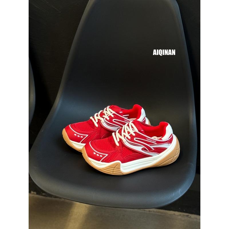 

Summer new platform women s red fashion casual trendy shoes small sports dad shoes 35 красный