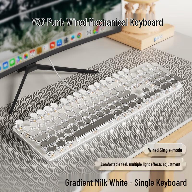 EWEADN V30 Retro Wired Mechanical Keyboard