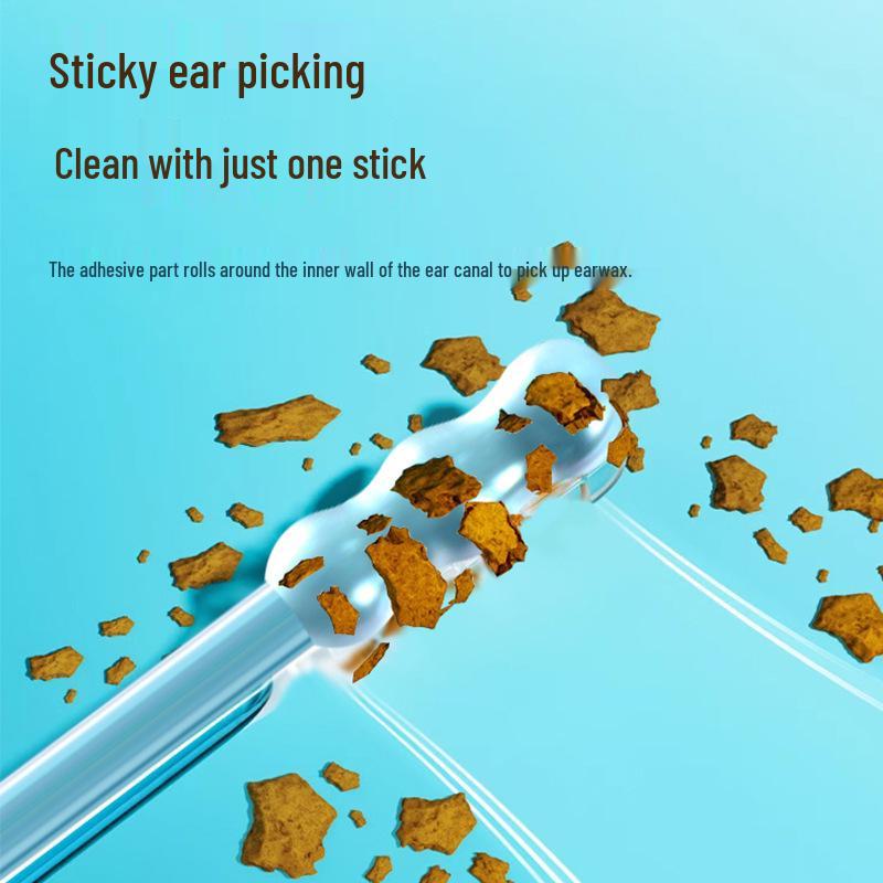 Safe Adhesive Ear Cleaner for Kids - Gentle Cotton Swab Stick for Easy Earwax Removal