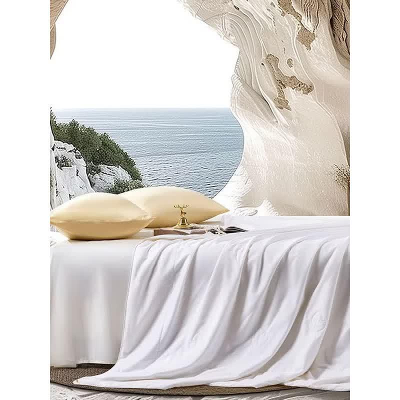 FUANNA 100% Tussah Silk All-Cotton Summer Quilt