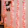 2m 6.56ft Artificial Sakura Vines 20 LEDs Fairy Lights Cherry Blossom String Light  Bridal