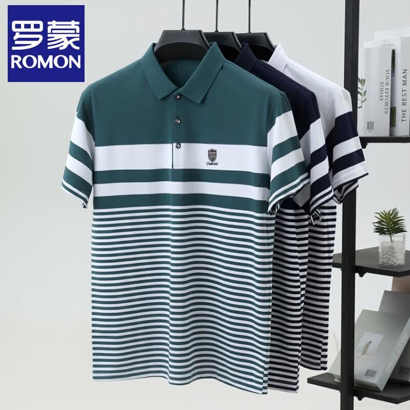 Luo Meng Men's Loose Fit Pocket Lapel Short Sleeve Polo Shirt