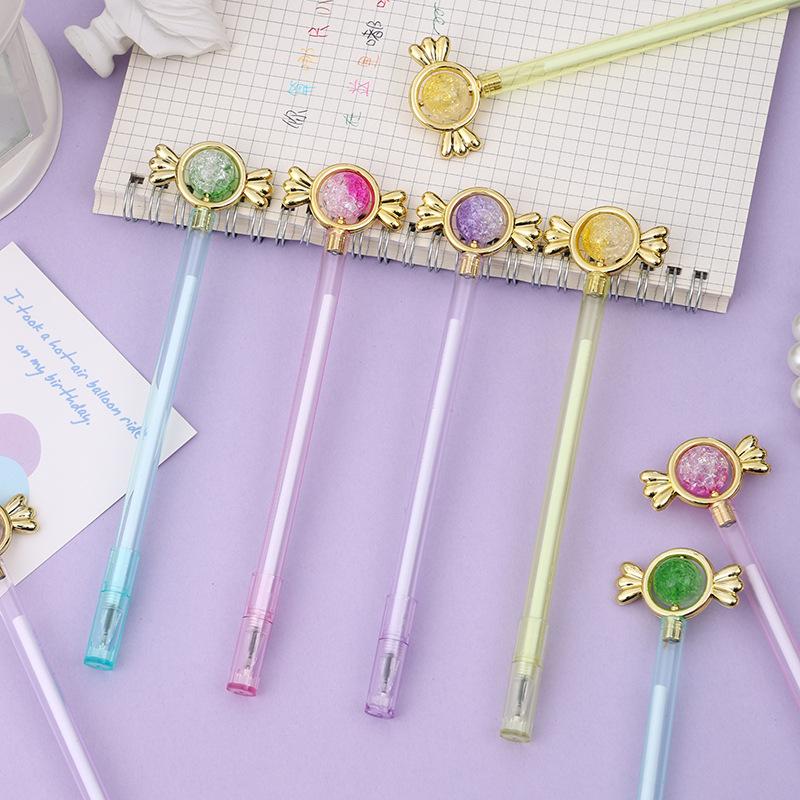 20Pcs Cute Candy Neutral Pen Gradient Student High-value Gift Pen 0.5mm Black Ink Neutral Pen School Office Writing Supplies Gifts