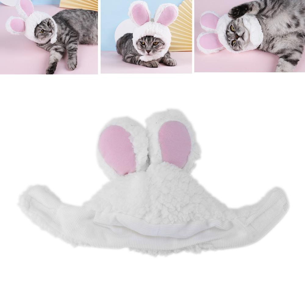 Plush Bunny Headwear Headwear Accessory Animal Costume Cute Costume Pet Costume Hat for Cats