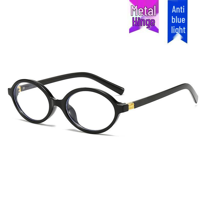 Zhang Yuanying Women's Oval Glasses - Fashionable, Versatile, Clear Lenses with Anti-Blue Light Protection