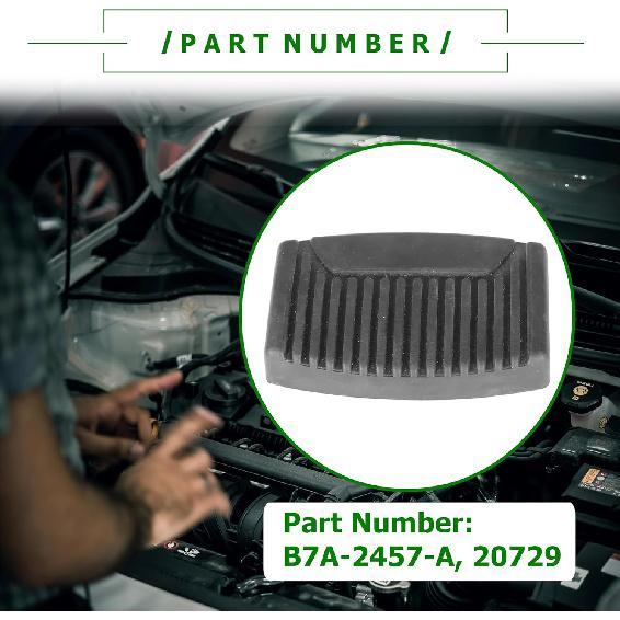 

20729 2pcs Brake Clutch Pedal Pads Compatible with Ford F100 F150 F250 F350 P100 P350 1964-2008 Replace B7A2457A
