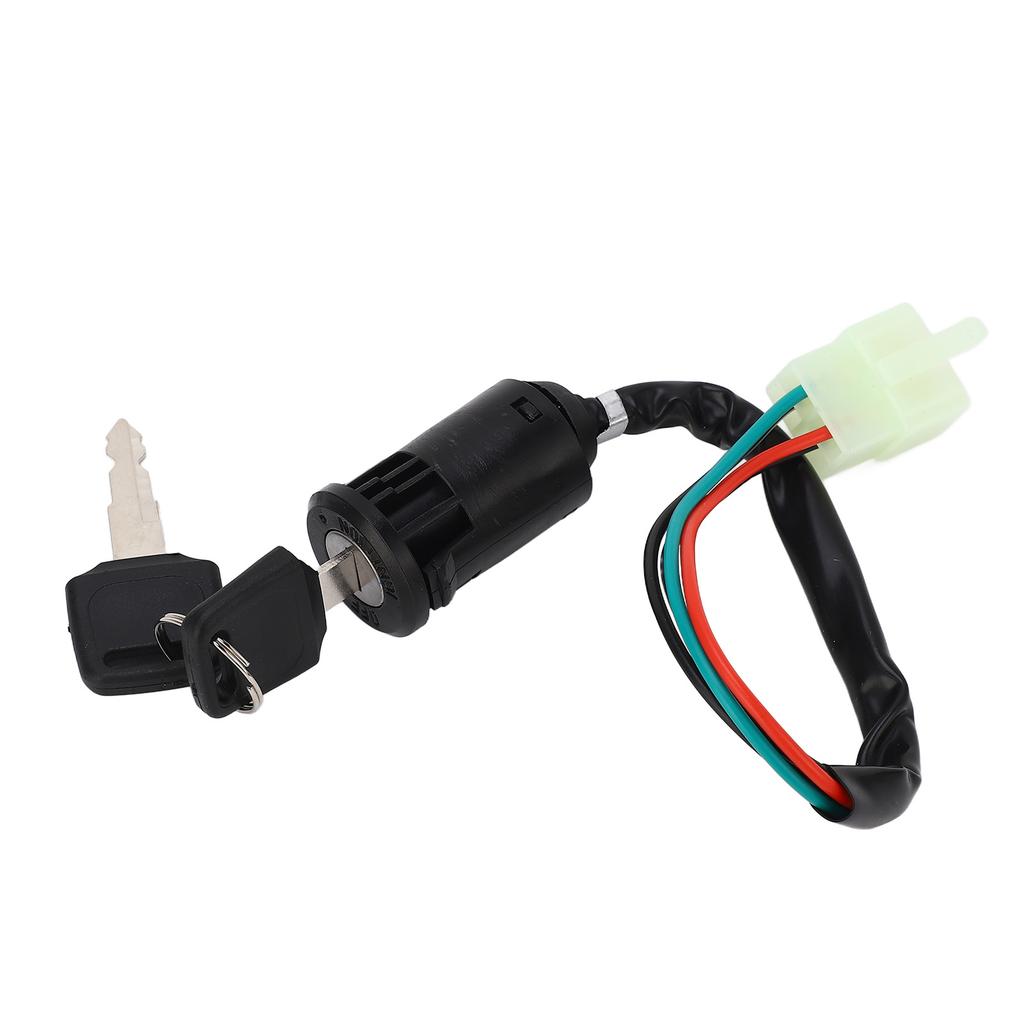 4 Pin Wire Ignition Key Switch Sensitive Durable Ignition System Switch with 2 Keys for Quad 4 Wheeler ATV Go Kart