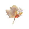 High-end Light Luxury Diamond Maple Leaf Brooch Women's Exquisite Fashion Corsage Niche Pin Luxury Dress Jacket Accessories