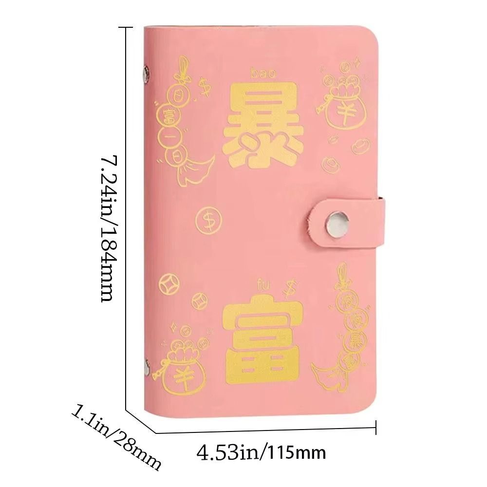 Waterproof Money Saving Challeng Book PU Leather Cash Budget Notebook  Bills Storage