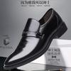 Men's Shoes  Dress Leather Shoes Casual Breathable Work Shoes Foot Cover Height Increase Versatile Wedding Shoes