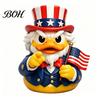 Veteran Appreciation Keepsake Military Duck Figurine, Patriotic Ornament for Car Dashboard, Resin Enthusiast Collectible Independence Day Memorial