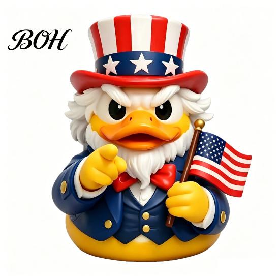 Veteran Appreciation Keepsake Military Duck Figurine, Patriotic Ornament for Car Dashboard, Resin Enthusiast Collectible Independence Day Memorial