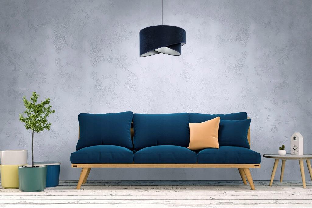 Modern Hanging Lamp Chandelier Velvet Lampshade