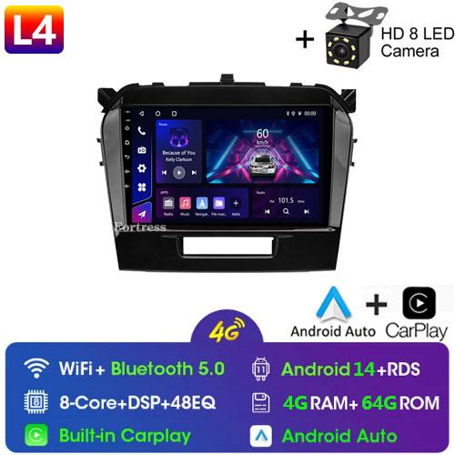 DSP 8 Core Android 13 Multimedia DVD Player For Suzuki Vitara 2017 2018 2019 2020 Autoradio GPS Navigation Car Radio Stereo