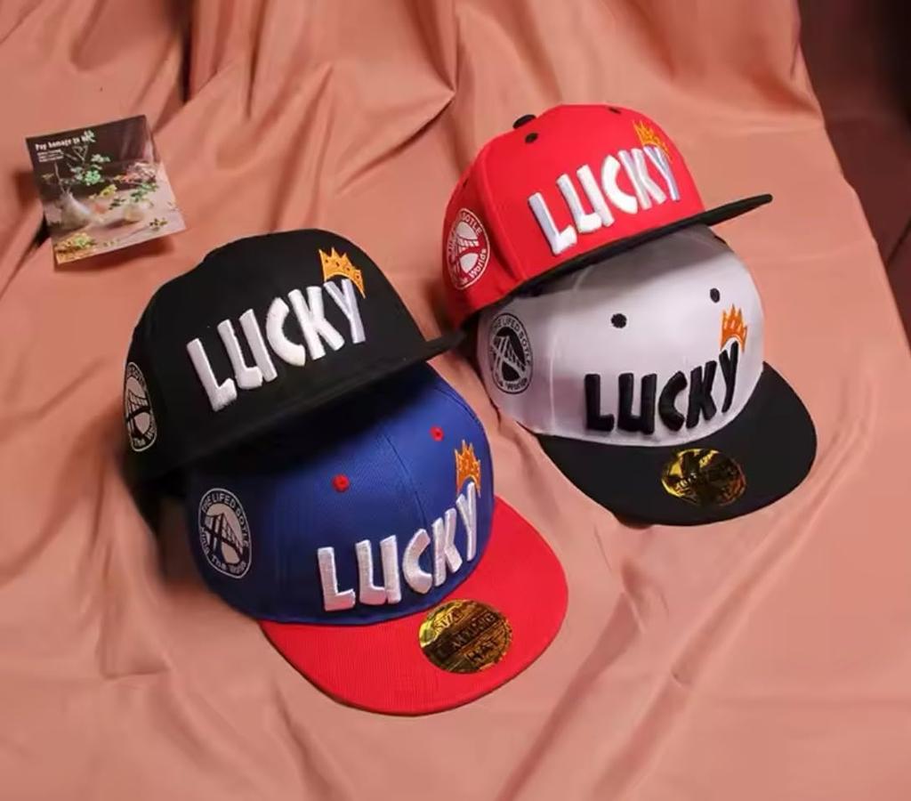 Sproutsy Kids' Flat Visor Cap, Hat for Boys and Men, Snapback, Lucky (JP, Number Size, 54.0 cm, Blue)