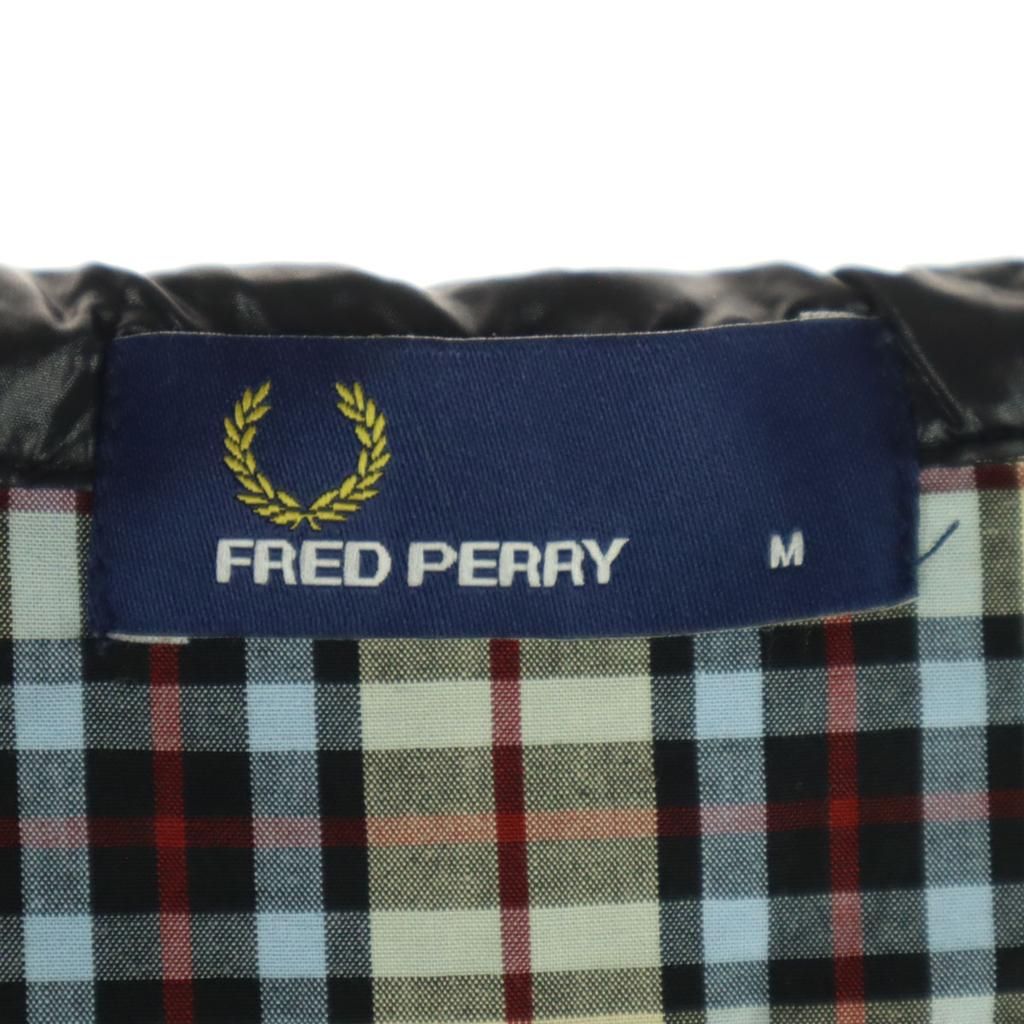 FRED PERRY Check Pattern Long sleeve Zip hoodie M beige Men's Used