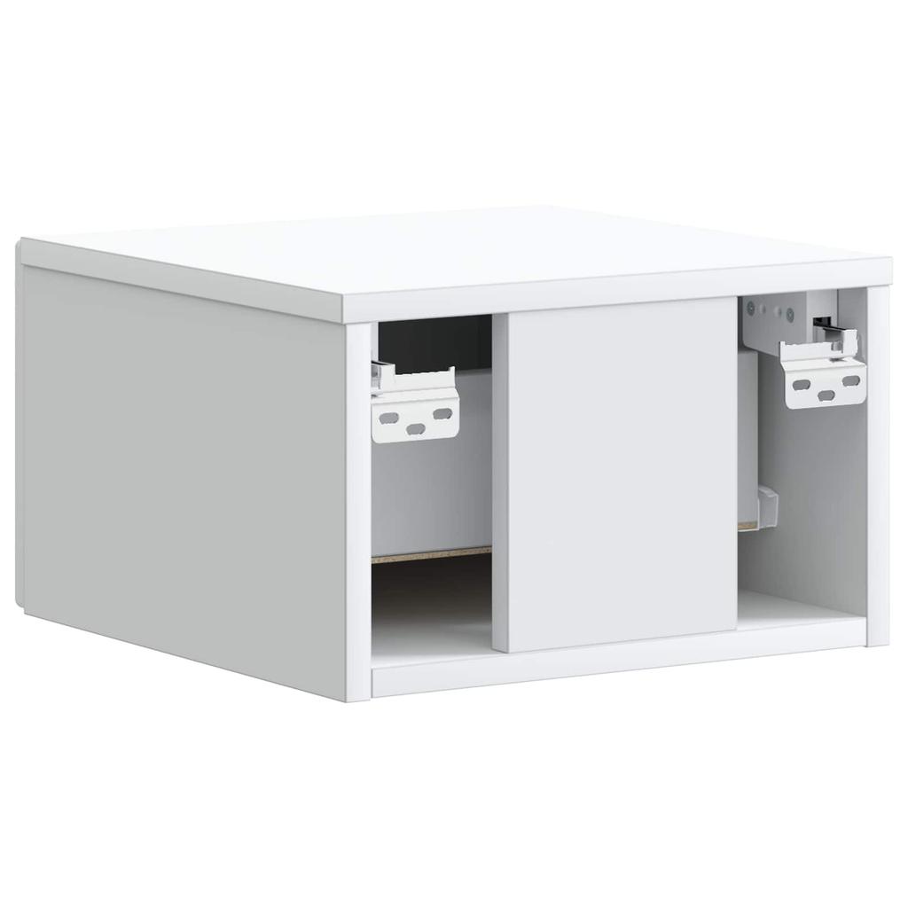 Wall Mounted Nightstand White 34.5 x 33 x 20 cm Engineered Wood