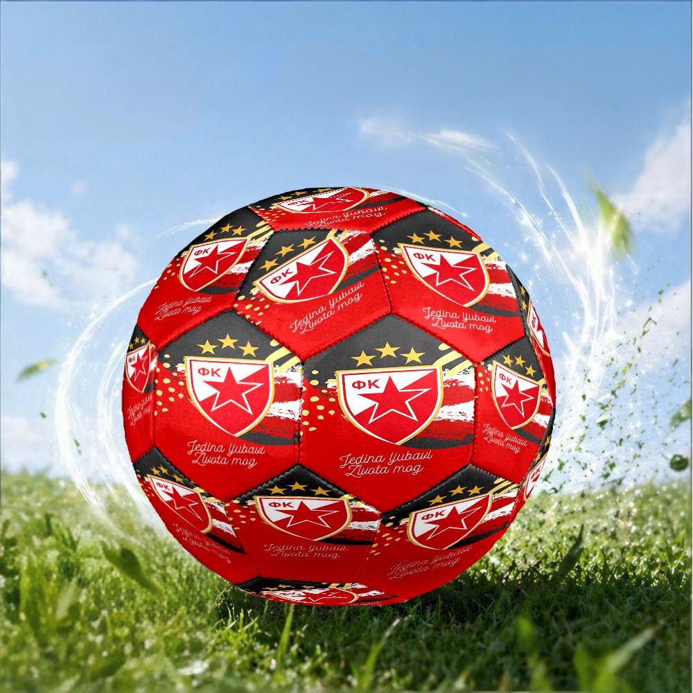 Crvena Zvezda Size 5 Soccer Ball,Indoor/Outdoor Suitable for Training Matches Tournaments Practice Games Perfect Gift for Fan