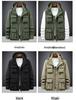 Herren Winddichter Parka mit abnehmbaren Ärmeln: Frühlings-/Herbst-Jacke mit mehreren Taschen, lockerer Schnitt, Übergröße, Freizeit-Arbeitskleidung