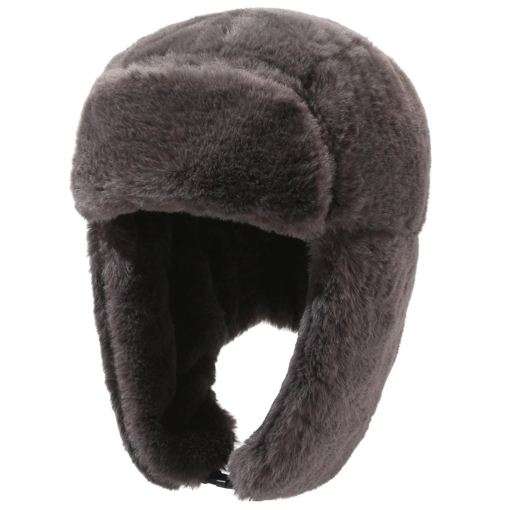 Thickened Plush Lei Feng-style Earmuff Hat  (2 Wearing Styles) - Windproof, Cold-Resistant, Ideal for Winter Outdoor Cycling.