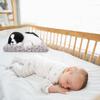Simulation Sleeping Dog Puppy Ornament Animal Plush Toy Bamboo Charcoal  Decor (Black+White)