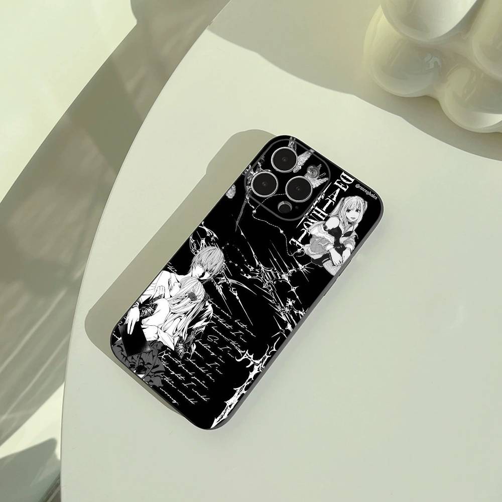 

D-Death- Note- Classic anime Phone Case For iPhone 17,16,15,14,13,12,11 Pro Max,16Plus,XS Soft Black Cover iPhone14ProMax