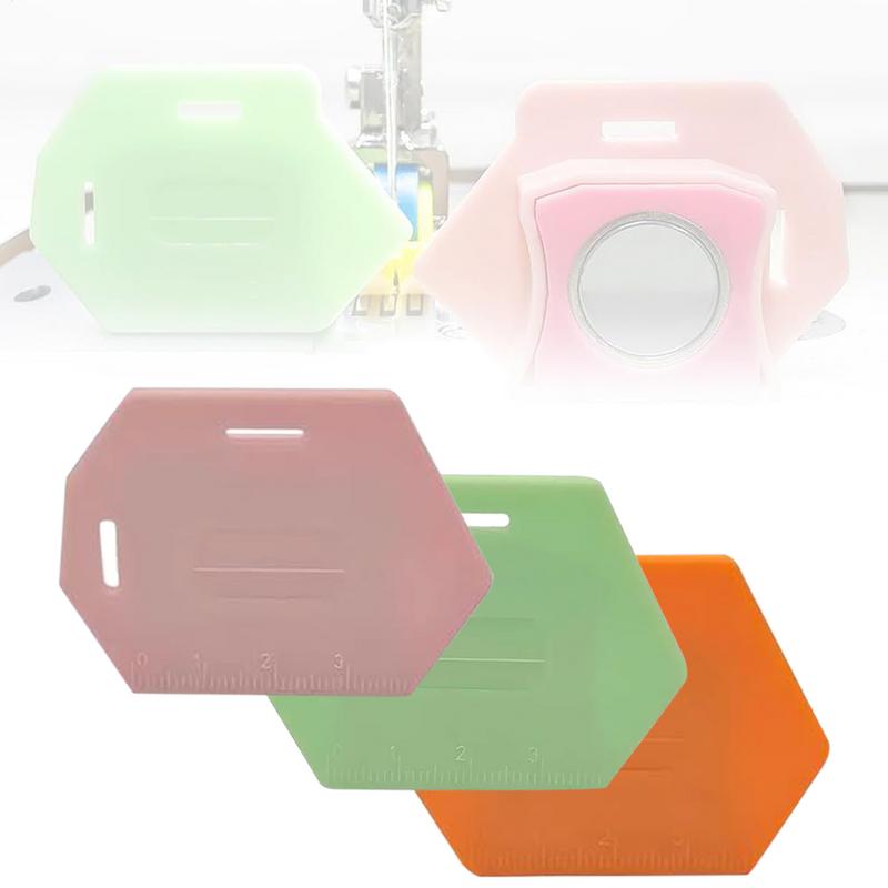 Sewing Machine Guides Magnetic 3 Pieces Sewing Machine Magnetic Hemmer Seam Guide Multi-Purpose Polygonal Quilting Tool With