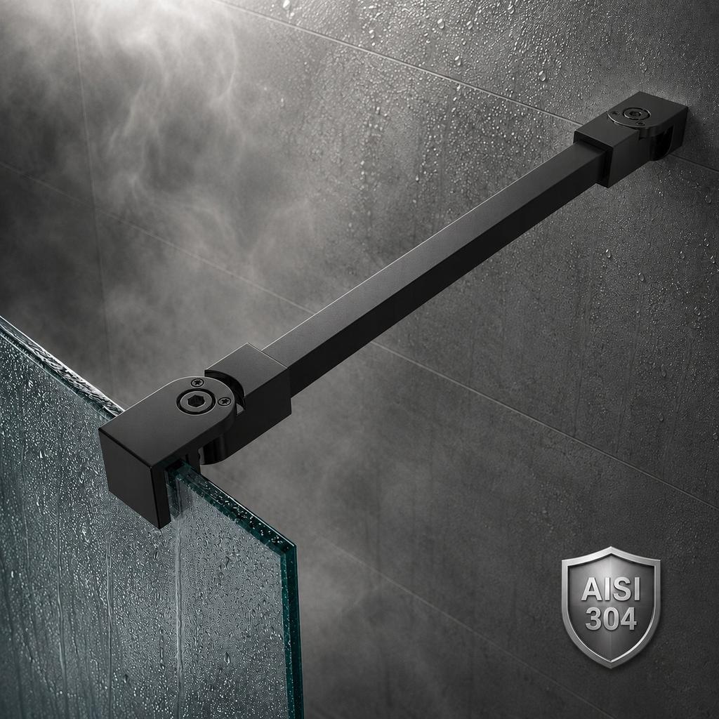 Stabilizer Top Bracket For Shower Cabin Wall 80 Matte Black