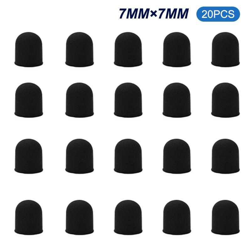 

20 шт./набір М які запасні наконечники для стилуса різних розмірів Силіконові чохли для наконечників Наконечники для ємнісного екрана Гумові чохли для сенсорного пера 7MM×7MM