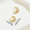 Women All Match Zircon Lettering Ear Clip Earring