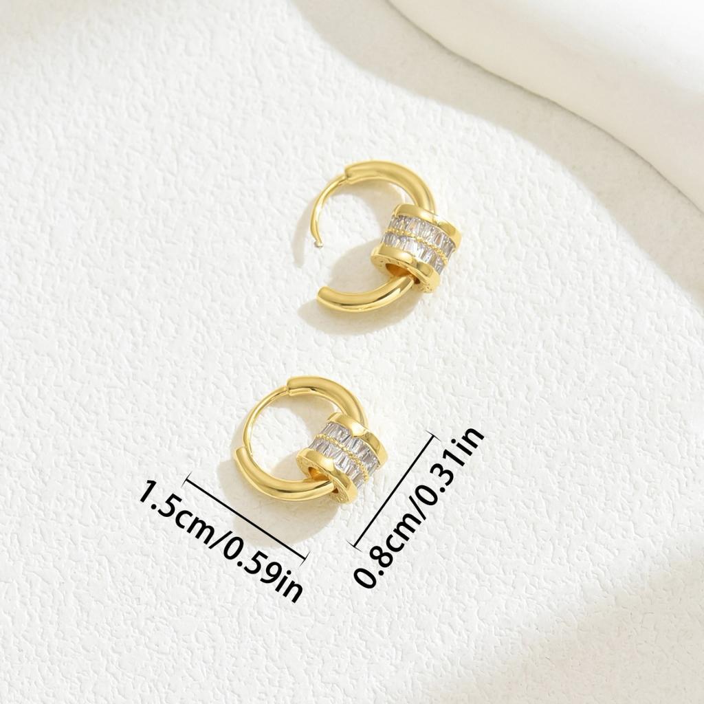 Women All Match Zircon Lettering Ear Clip Earring