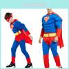 Exquisite Superman Superhero Christopher Reeve Muscle Jumpsuit For Halloween And Cosplay