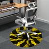 1pc Golden Crystal Carpet, Round Non Slip Durable Large Size Office Carpet, Suitable for Office