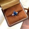Gemstone Live Adjustable Ring Versatile Geometric Design Trendy Wear Decorative Ring