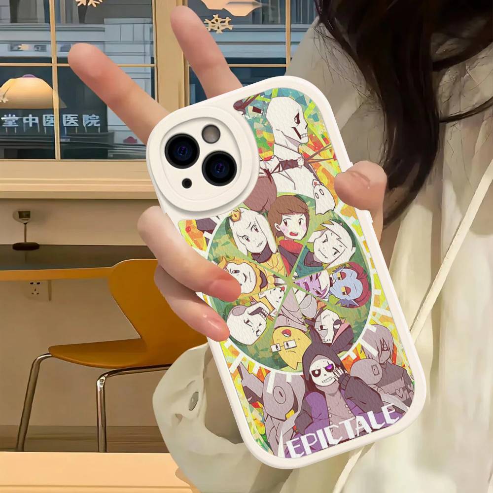 Hot Video Game U-Undertales Leather Phone Case For IPhone 16 16e 15 14 13 12 11 Pro Max Plus Mini Cover