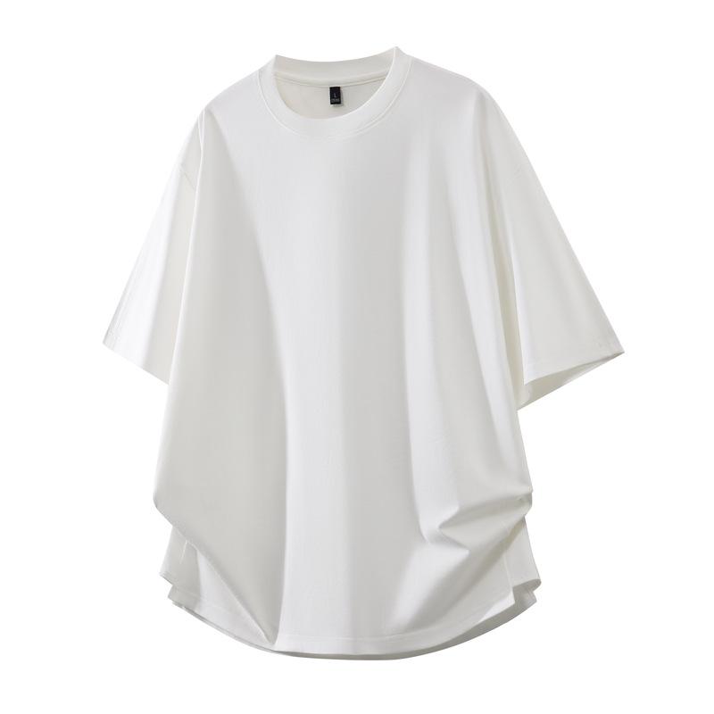 

Men s Trendy Loose-Fit Retro Heavyweight T-Shirt, Round Neck, Drop Shoulders, Plus Size, High-End Feel XXL