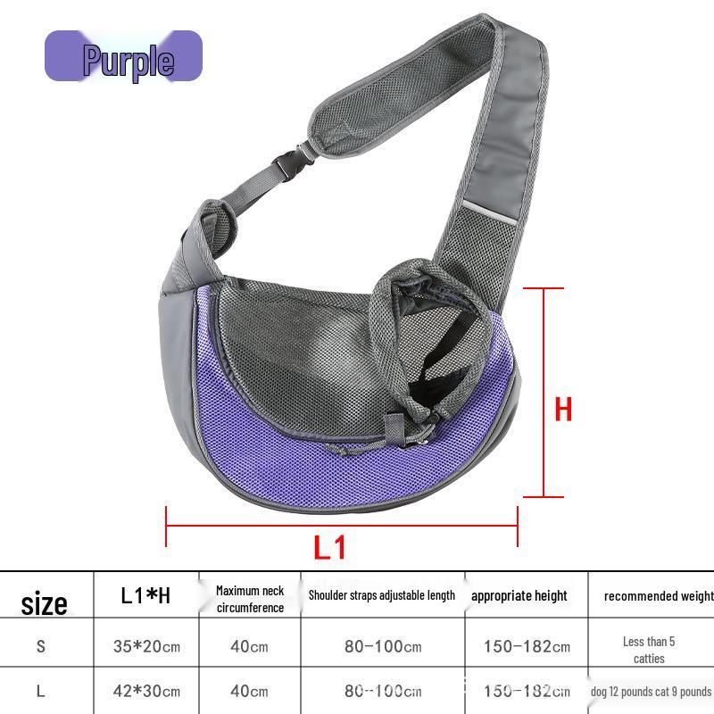 Breathable Crossbody Cat & Small Dog Backpack for Summer Outings