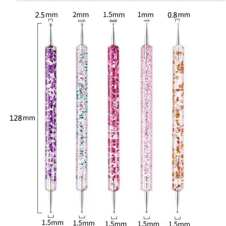 20-Piece Nail Art Brush & Rhinestone Dotting Pen Set