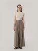 MOMET Knotting Belt Wide Pants Brown